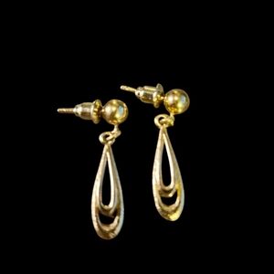 Stainless Steel Elegant Gold Drop Earrings